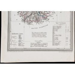 Gravure de 1839 - Carte géographique ancienne du Tarn-et-Garonne - 3