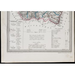 Gravure de 1839 - Carte géographique ancienne des Vosges - 3