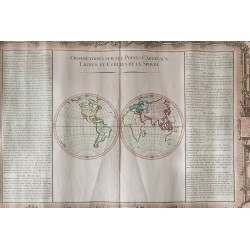 Gravure de 1761 - Mappemonde (Desnos) - 2