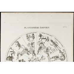 Gravure de 1822 - Planisphère égyptien - 2