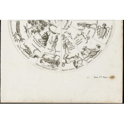 Gravure de 1822 - Planisphère égyptien - 3