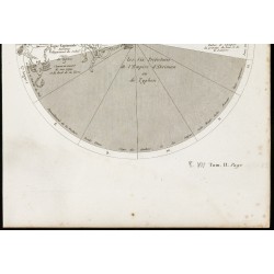Gravure de 1822 - Gravure sur l'astrologie - Planisphère céleste - 3