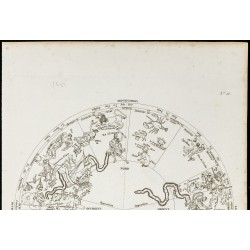 Gravure de 1822 - Planisphère céleste - Empire d'Orsmund - 2