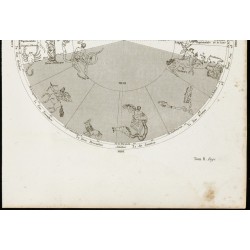 Gravure de 1822 - Planisphère céleste - Empire d'Orsmund - 3