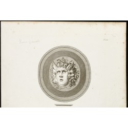 Gravure de 1822 - Pierre gravée du Palais-Royal - Pan et méduse - 2