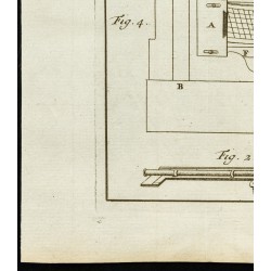 Gravure de 1777 - Quart de cercle - Instruments de navigation - 4