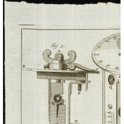 Gravure de 1777 - Quart de cercle - 2