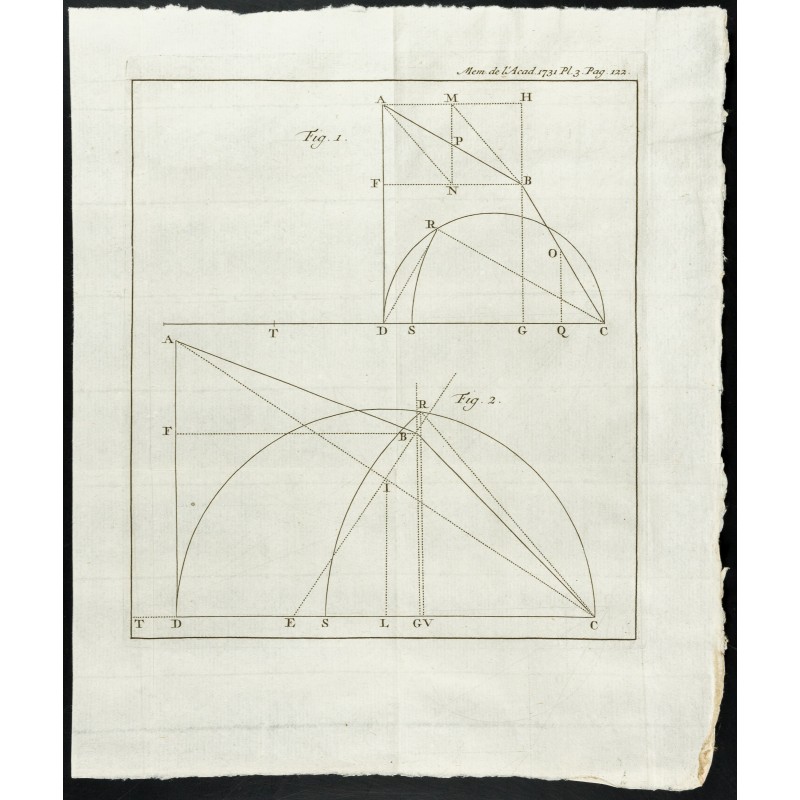 Gravure de 1777 - Construction de charpente - 1