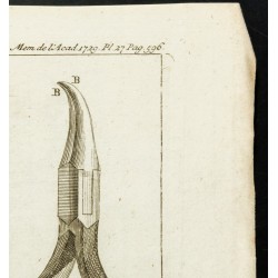 Gravure de 1777 - Instruments pour fistules lacrymales - 3