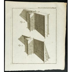 Gravure de 1777 - Architecture - Contreforts, résistance et revêtements - 1