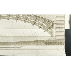 Gravure de 1777 - Arche du pont de Neuilly - Architecture - 5