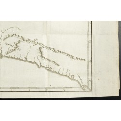 Gravure de 1777 - Carte ancienne de Madagascar & Port Dauphin - 5