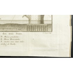 Gravure de 1777 - Arche du pont de Cravant - Architecture - 5