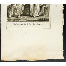 Gravure de 1806 - Costumes et habitants de l'île de Java - 3