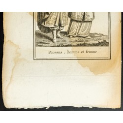 Gravure de 1806 - Costumes de Persans, homme et femme - 3