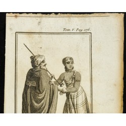 Gravure de 1806 - Costumes barbaresques - Afrique du Nord - 2