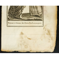 Gravure de 1806 - Costumes barbaresques - Afrique du Nord - 3