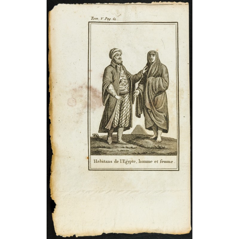 Gravure de 1806 - Costumes égyptiens - 1