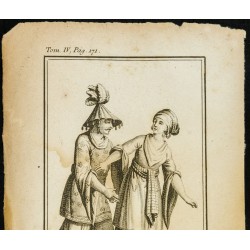 Gravure de 1806 - Costumes du peuple Mongol - 2