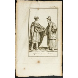 Gravure de 1806 - Costumes de Japonais - Japon - 1