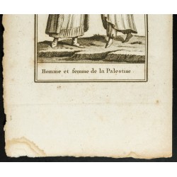 Gravure de 1806 - Homme et femme de la Palestine - 3