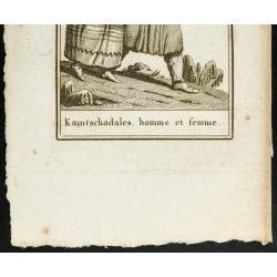 Gravure de 1806 - Costume des Kamtschadales - Russie - 3