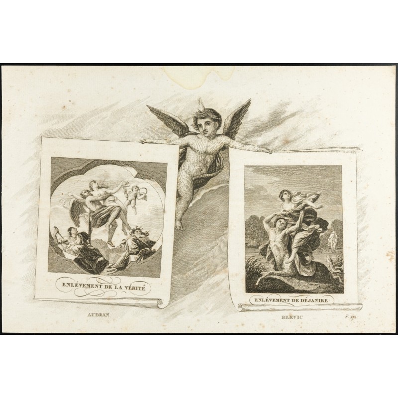 Gravure de 1825 - Oeuvres de Gérard Audran & Charles-Clément Bervic - 1