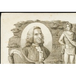 Gravure de 1825 - Jean-Philippe Rameau & Étienne Méhul - 2