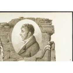 Gravure de 1825 - Jean-Philippe Rameau & Étienne Méhul - 3