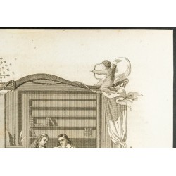 Gravure de 1825 - Alain-René Lesage & Pierre Laujon - 3