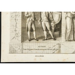 Gravure de 1825 - Oeuvres de Molière & Jean-François Regnard - 4