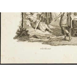 Gravure de 1825 - Fénélon & Abbé Barthélemy - 4