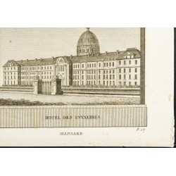 Gravure de 1825 - Claude Perrault & Hardouin-Mansart - 10