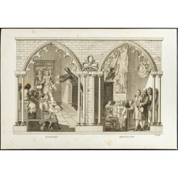 Gravure de 1825 - Jacques-Bénigne Bossuet & Massillon - 6