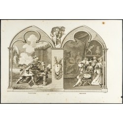 Gravure de 1825 - Voltaire & Jacques Delille - 6