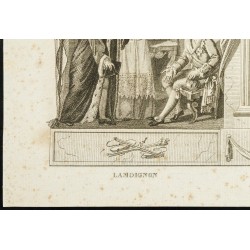 Gravure de 1825 - Lamoignon & Daguessau - 9