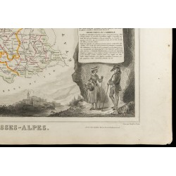 Gravure de 1852 - Carte géographique des Basses Alpes - 5