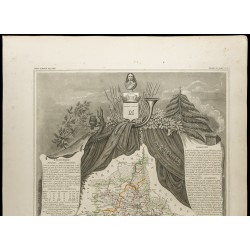 Gravure de 1852 - Carte géographique des Ardennes - 2