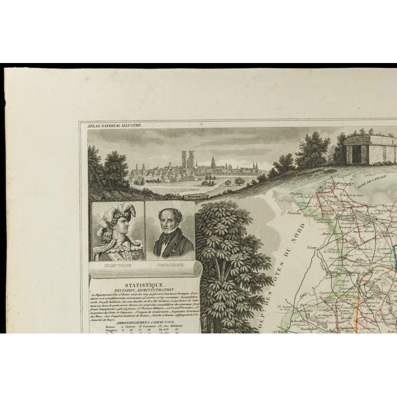 1852 Carte géographique de l'Ille et Vilaine 1852 Carte géographique de l'Ille et Vilaine