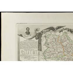 Gravure de 1852 - Carte géographique de l'Isère - 2
