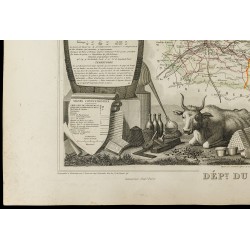 Gravure de 1852 - Carte géographique du Loiret - 4