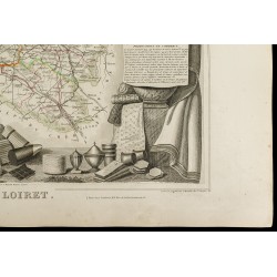 Gravure de 1852 - Carte géographique du Loiret - 5