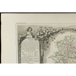 Gravure de 1852 - Carte géographique de la Marne - 2