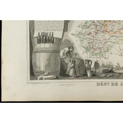 Gravure de 1852 - Carte géographique de la Marne - 4