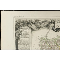 Gravure de 1852 - Carte géographique de la Meurthe - 2