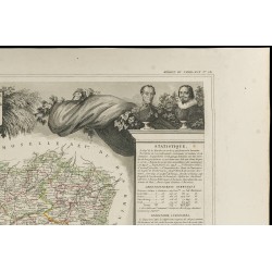 Gravure de 1852 - Carte géographique de la Meurthe - 3