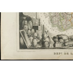 Gravure de 1852 - Carte géographique de la Meurthe - 4