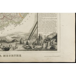 Gravure de 1852 - Carte géographique de la Meurthe - 5