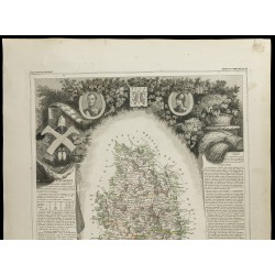 Gravure de 1852 - Carte géographique de la Meuse - 2