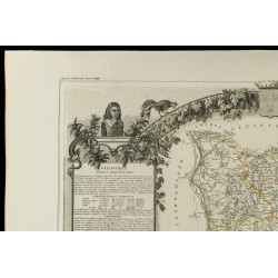 Gravure de 1852 - Carte géographique de la Nièvre - 2
